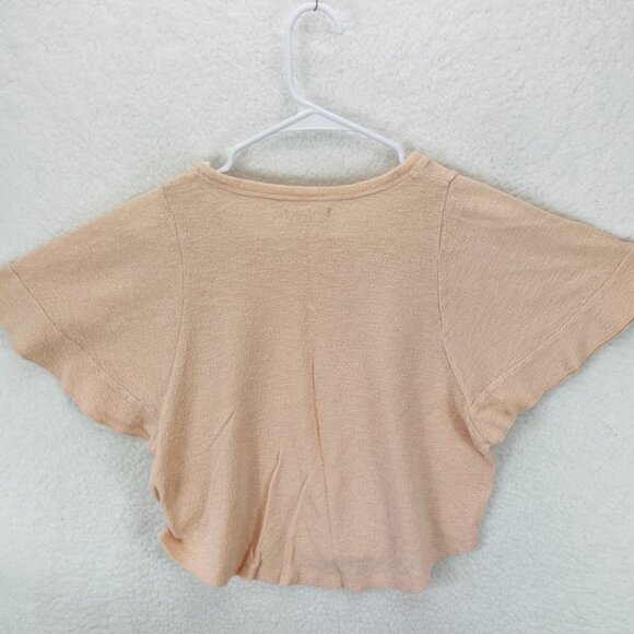 Madewell Ingrid Dolman Flutter Sleeve Top Women’s Size XS Blush Pink Cotton - Picture 7 of 7